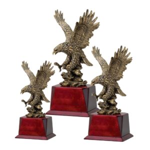 Gold Eagle on Rosewood Base Resin Award