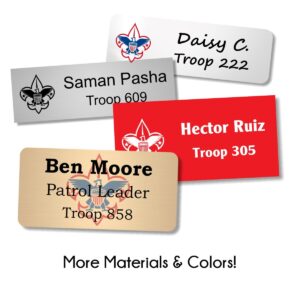 Boy Scout Troop Name Badges