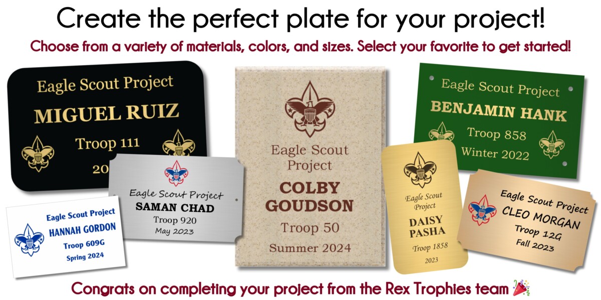 Collection of Eagle Scout Projects Plates