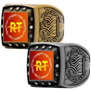 Torch Championship Rings in Gold and Silver