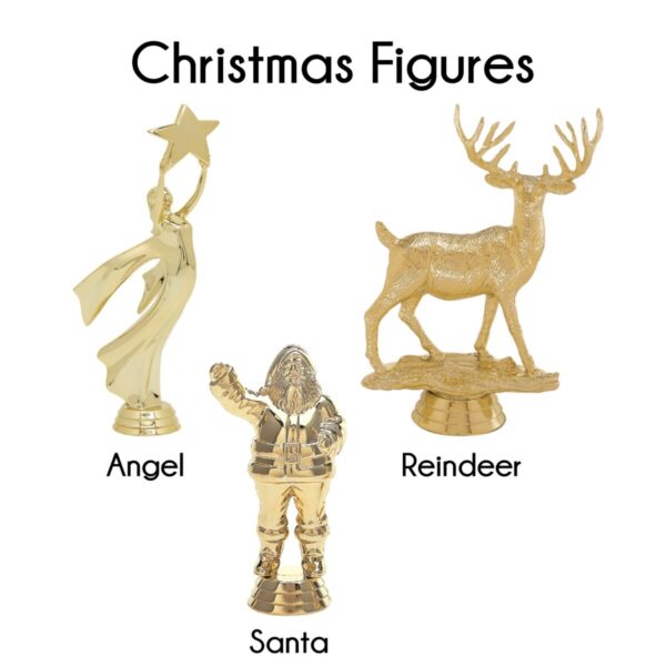 Christmas Figure on Column with Trim Trophy - Image 2