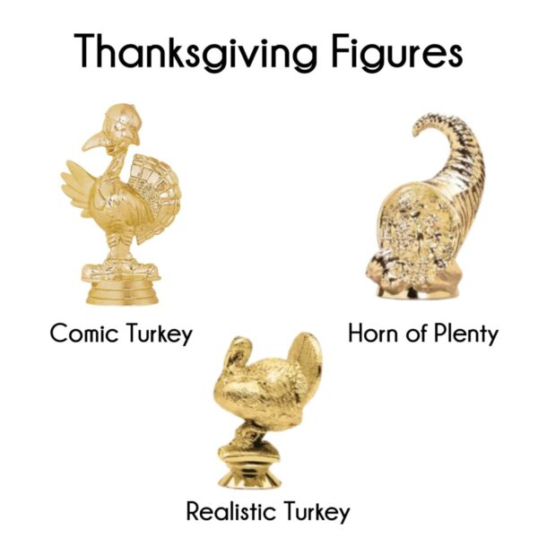 Thanksgiving Figure on Column with Trim Trophy - Image 2