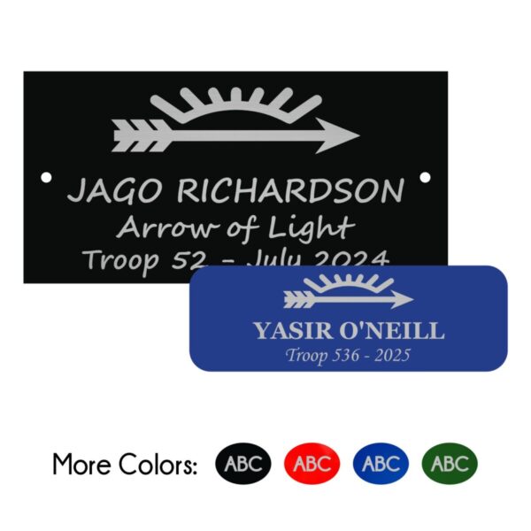 Arrow of Light Plates - Laser-Engraved Aluminum