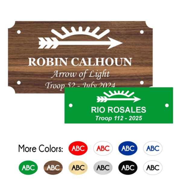 Arrow of Light Plates - Engraved Plastic