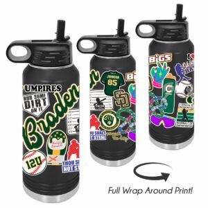 Crush 40 oz Insulated Water Bottle - Full Color Print