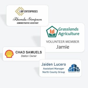 Color Plastic Name Badges