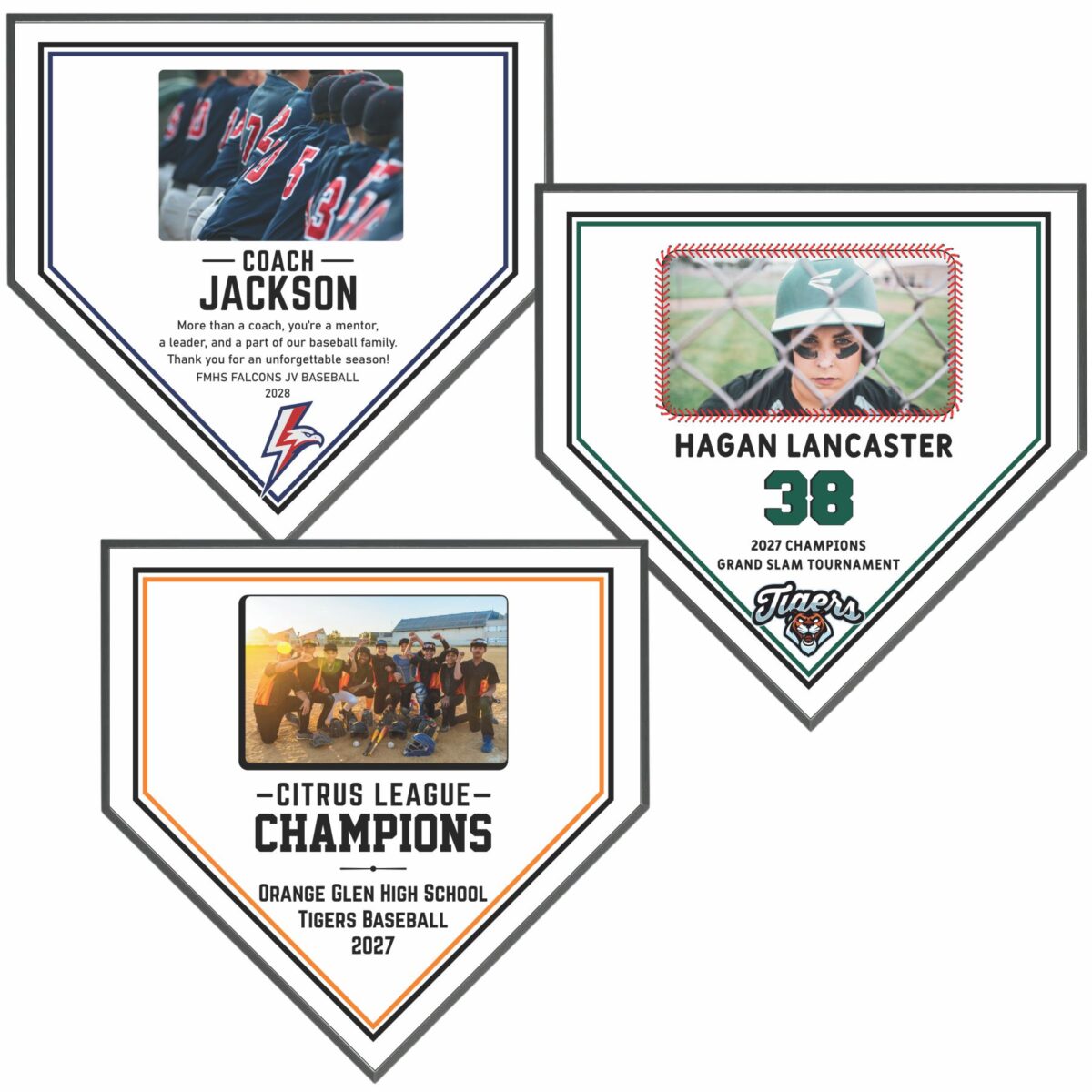 Home Plate Photo Plaques