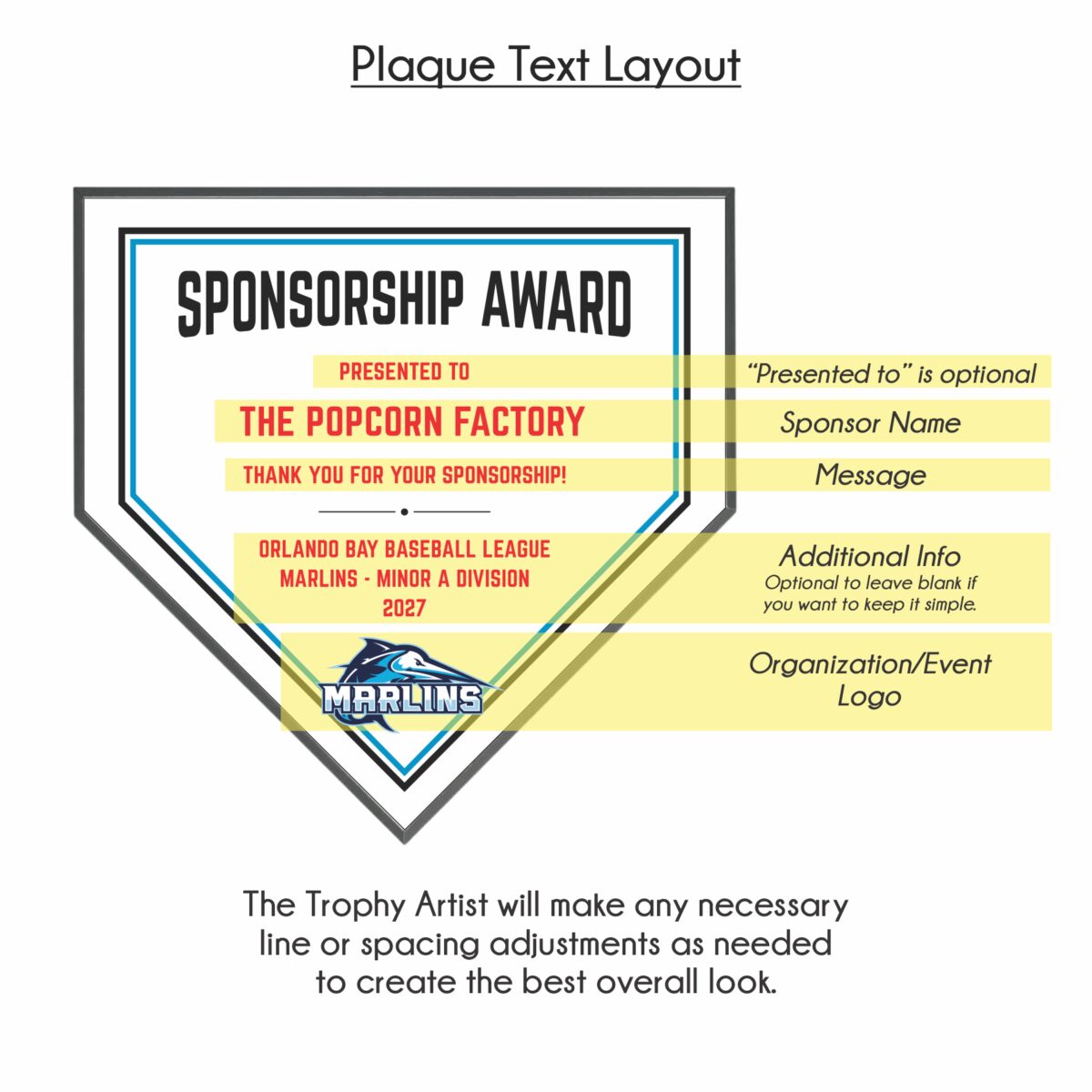 Home Plate Sponsorship Plaques - Image 5