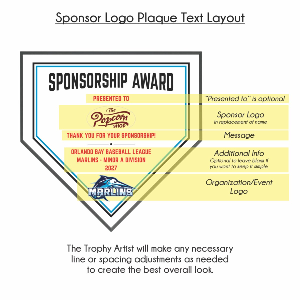 Home Plate Sponsorship Plaques - Image 6