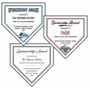 Home Plate Sponsorship Plaques