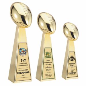 End Zone Gold Football Trophy