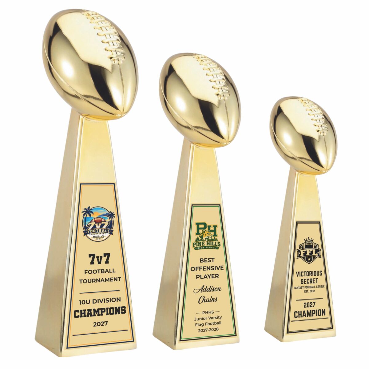 End Zone Gold Football Trophy