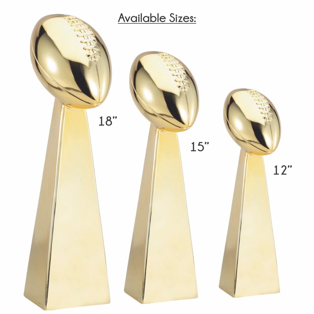 End Zone Gold Football Trophy - Image 2