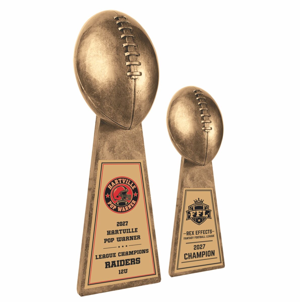 Gold Lombardi Style Resin Trophy