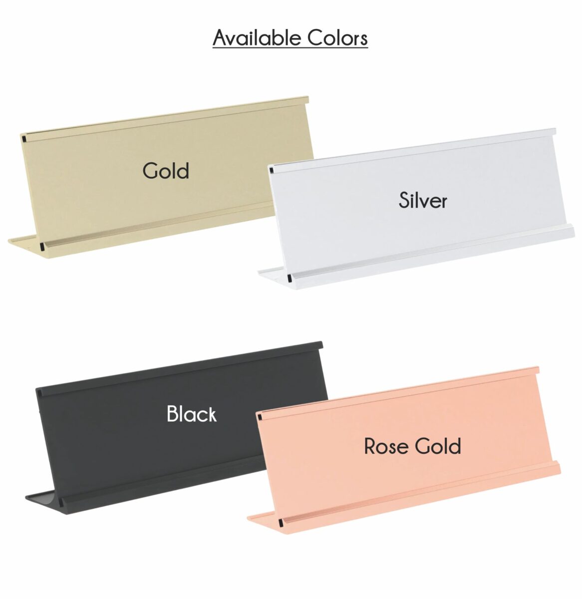 Engraved Plastic Name Plates with Desk Holder - Image 3