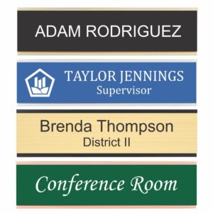 Engraved Plastic Name Plates with Wall Mount