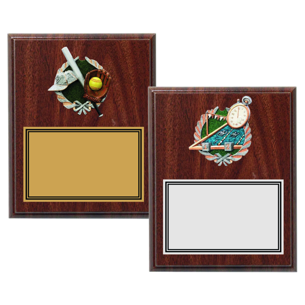 Silver Wreath Resin Mount Plaque - Image 2