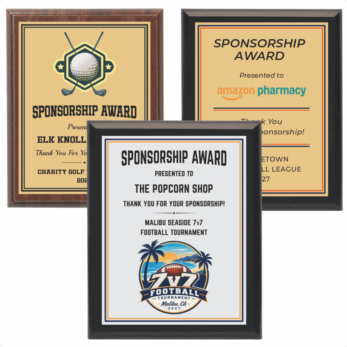 Sponsor Plaques with Logo
