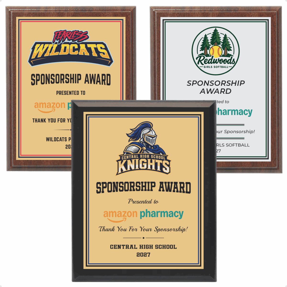 Sponsorship Plaque with Two Logos