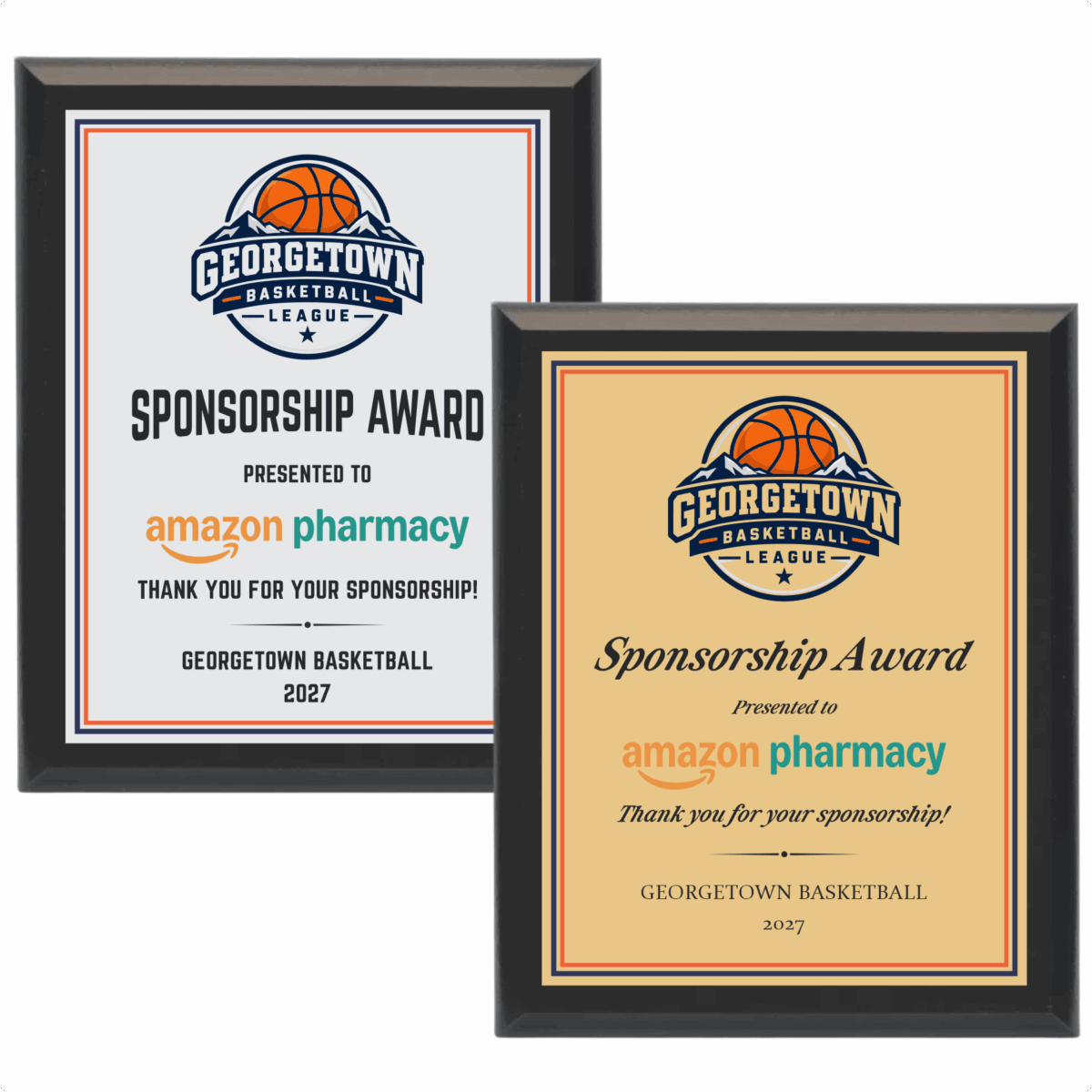 Sponsorship Plaque with Two Logos - Image 3