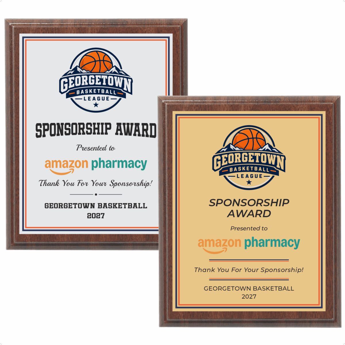 Sponsorship Plaque with Two Logos - Image 2