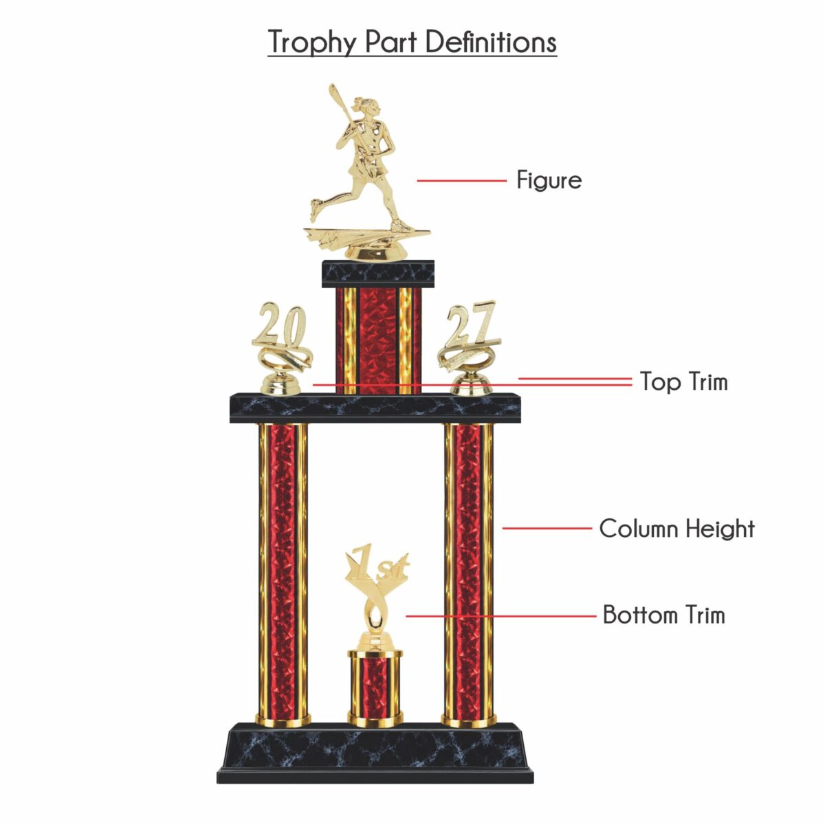 Double Column Trophy - Wide - Image 3