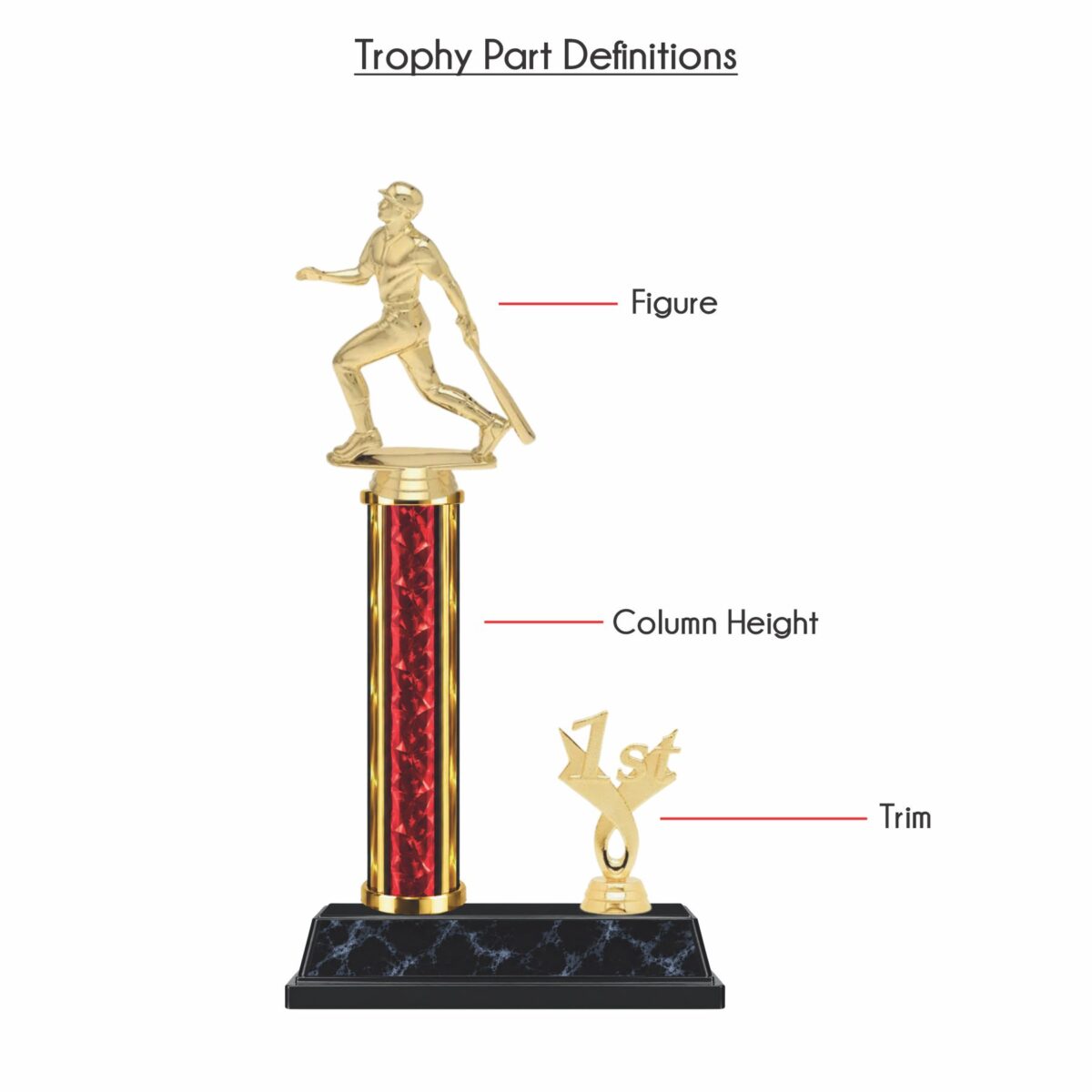 Single Column Trophy with Trim - Image 3