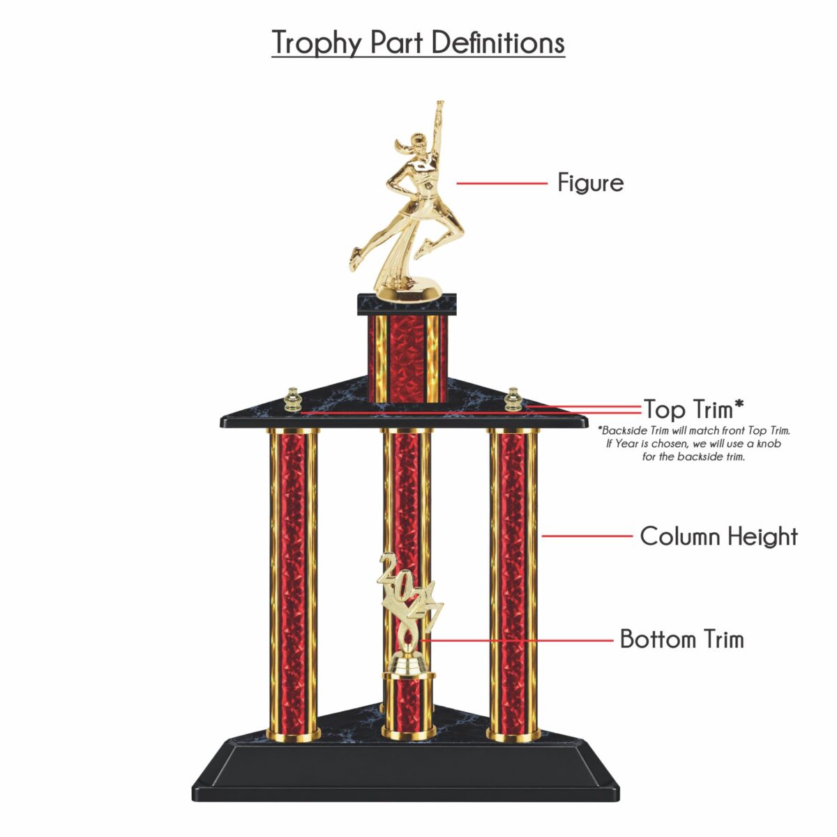 Triple Column Trophy - Wide - Image 3