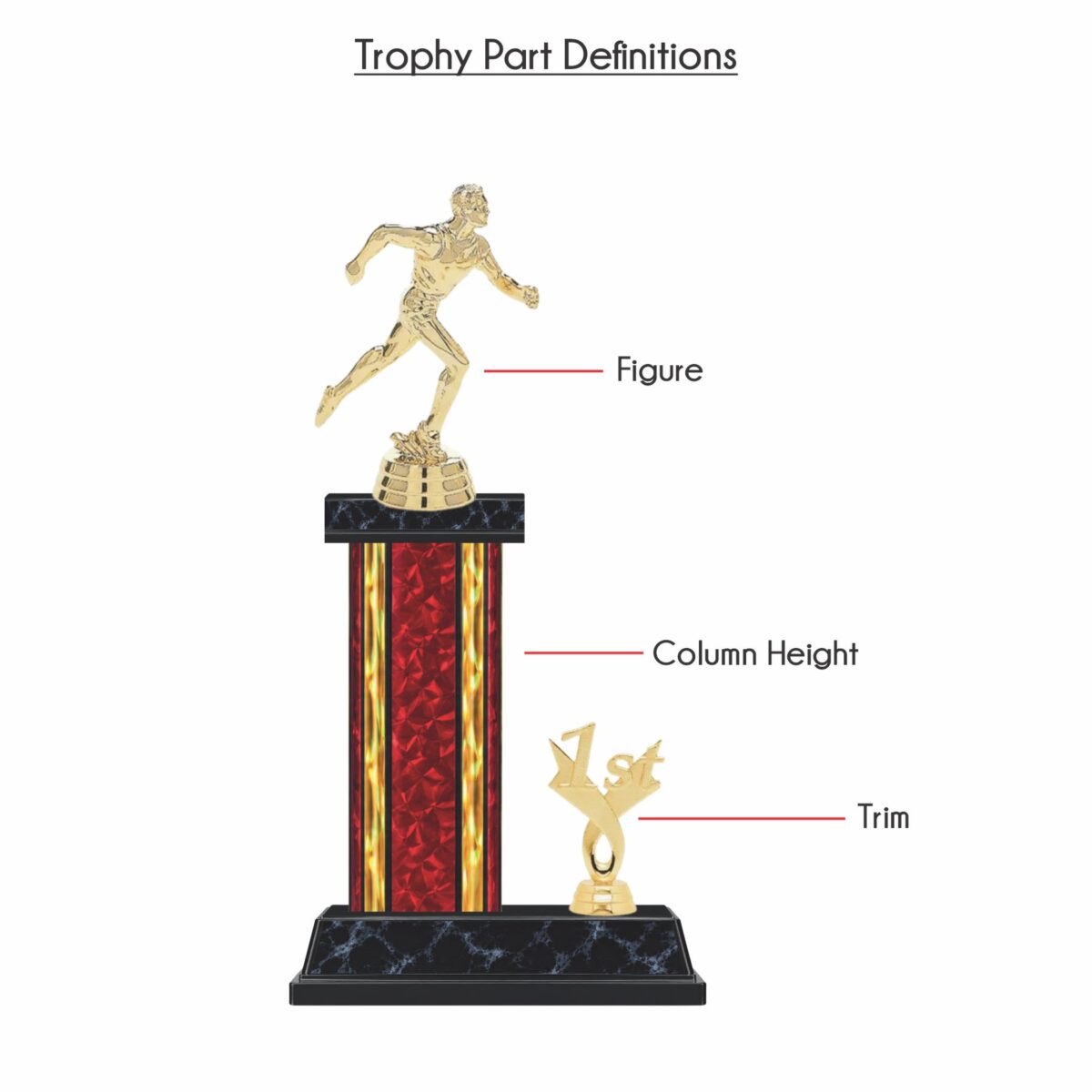 Single Wide Column Trophy with Trim - Image 3