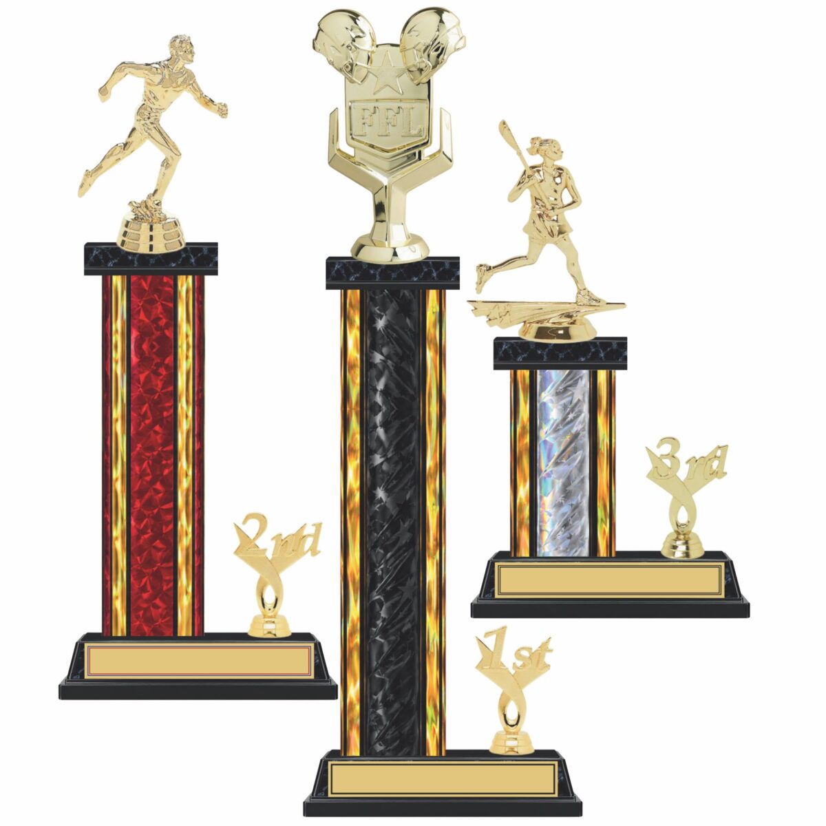 Single Wide Column Trophy with Trim
